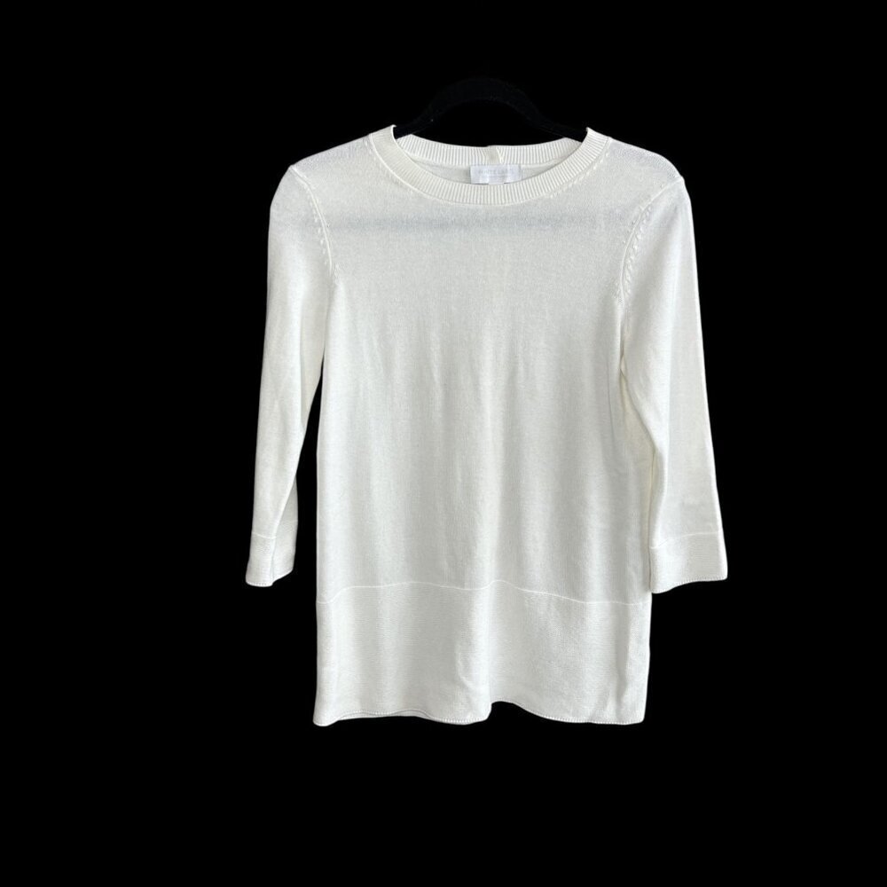 White Label The White Company Back Button Tunic Sweater Size 2